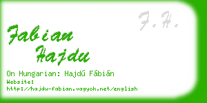 fabian hajdu business card